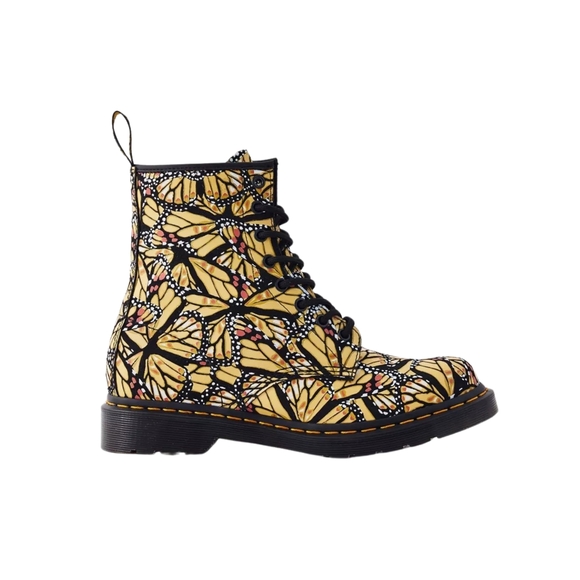 Size 7- Womens Dr. Martens 1460 8-Eye Boot Butterfly Yellow Boots Shoes New - Picture 8 of 13